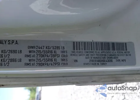 2017 Ram Promaster City Tradesman из США, поврежденный, VIN ZFBERFAB0H6E43696